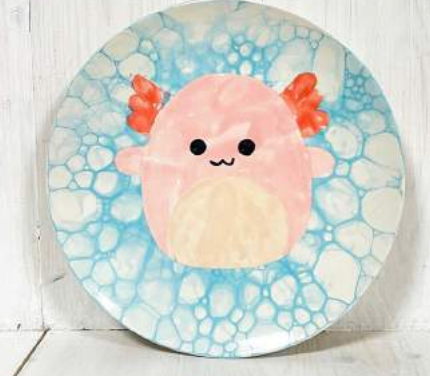 Summer Camp-Axolotl Squishmallow Plate